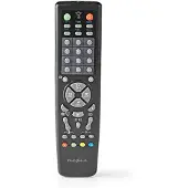 Nedis Télécommande universelle | Préprogrammé | 10 appareils | Boutons mémoire / Bouton Guide TV | Infrarouge | Noir
