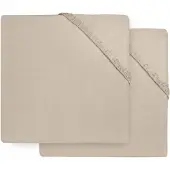 Jollein Drap-Housse Jollein Jersey Boxmatras Nougat (2pack)-75 x 95 cm