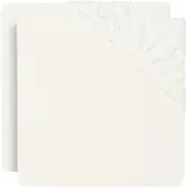 Jollein Drap-Housse Jollein Jersey Ivory (2pack)-60 x 120 cm