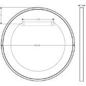 Axor hansgrohe UNIVERSAL Circular miroir mural, rond, diamètre=600mm, 42848000