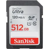 SanDisk Ultrastar SDSDUN4-512G-GN6IN Carte mémoire 512 Go SDHC UHS-I classe 10 (SDSDUN4-512G-GN6IN)