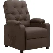 vidaXL Fauteuil relax brun Tissu