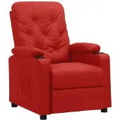 vidaXL Fauteuil relax vin rouge similicuir