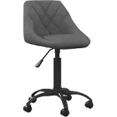 vidaXL Chaise de bureau gris foncé velours