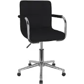 vidaXL Chaise de bureau pivotante Noir Tissu