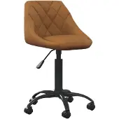 vidaXL Chaise de bureau marron velours