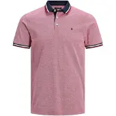 Jack & Jones T-Shirt 'Paulos' bleu marine / éosine / rouge / blanc