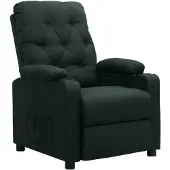 vidaXL Fauteuil relax vert foncé Tissu