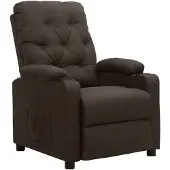 vidaXL Fauteuil relax brun foncé Tissu