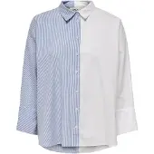 ONLY 15251726 Long Sleeve Shirt Bleu S Femme