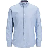 Jack & Jones Summer Slim Long Sleeve Shirt Bleu XL Homme