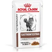 Royal Canin Veterinary Diets Cat Gastrointestinal Moderate Calorie - nourriture humide pour les chats souffrant de troubles gastro-intestinaux et d'une tendance à l'embonpoint - 24x85 g