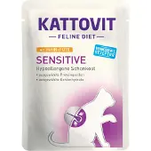 Kattovit Feline Diet Sensitive Chicken&amp;Turckey Aliments humides au poulet et à la dinde pour chats sensibles 24x85 g
