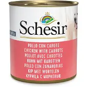 Schesir 12 x 285 g pour chien - poulet, carottes