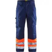 Blakläder pantalon de sécurité mixte 1564 marine, orange taille 48 (48)