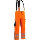 Blakläder Pantalon de pluie à bretelles haute visibilité Orange XS