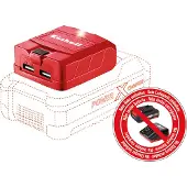 Einhell Power X-Change Adaptateur de batterie USB TE-CP 18 Li USB-Solo
