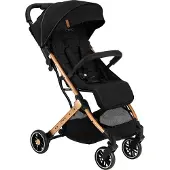 Momi Poussette ESTELLE - Légère, 4 roues amortissantes, valise - Noir