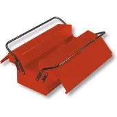 Bahco Metal Tool Box With And The Possibility Of Placing A Padlock 325 Mmx210 Mmx535 Mm 5 Compartments Orange