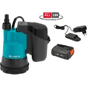 Gardena Set Pompe à Eaux Claires 2000/2 Clear 18V P4A