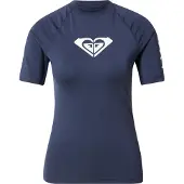 Roxy Erjwr03548 Whole Hearted Short Sleeve Rash Guard Bleu XL Femme