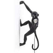 Seletti Lampe singe suspendue à droite - noire