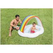 Intex Rainbow Canopy Baby Pool Multicolore