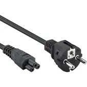 Goobay Câble D'Alimentation Avec Fiche Trèfle Nk 114 S-100, 1 M, Noir