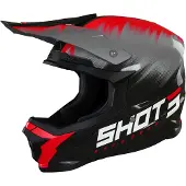 Shot Race Gear Furious Versus Rouge Brillant Casque Cross Taille XL