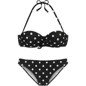 LASCANA Bikini noir / blanc