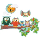 Scratch Puzzle 2 faces - Hibou jour-nuit