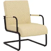 vidaXL Chaise cantilever Crème Similicuir