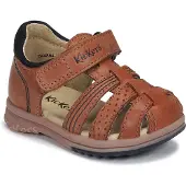 Kickers Sandales plates PLATIBACK garcons - Marron - 20
