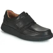 Clarks pour homme. 26136986 Chaussures en cuir Un Abode Strap Loafer noir (48), Plat, Velcro, Casuel