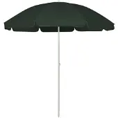 vidaXL Parapluie de plage vert 240 cm