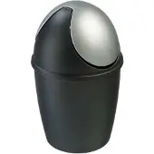 Sunware Tischabfalleimer, Schwarz/Silber, Einheitsgröße