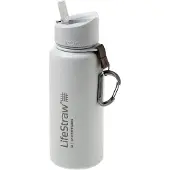 LifeStraw Stainless Steel Water Filter Bottle Go 700ml Blanc