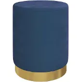 vidaXL Tabouret de rangement rond Bleu Velours 31 x 37 cm