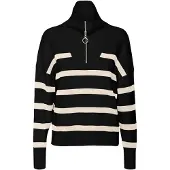 Vero Moda Pull-over 'Saba' noir / blanc cassé