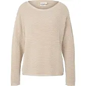 Tom Tailor Pull-over beige / blanc