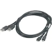 Zebra Technologies 25-124330-01R Micro USB Active Sync Cable, permet la connexion Active Sync entre un ordinateur mobile à un ou deux emplacements et un périphérique hôte.