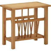 vidaXL Table à revues 45x27x42 cm Bois de chêne solide