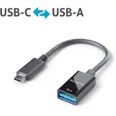 PureLink Adaptateur USB-C vers USB-A - USB 3.1 Gen 1 - série i - noir - 0,10 m