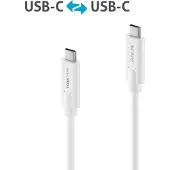 PureLink Câble USB-C iSeries, USB-C vers USB-C, 3.1, Gen 1, 5Gbps, blanc, 2,0 m