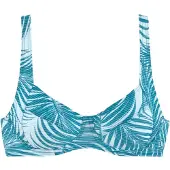 LASCANA Hauts de bikini sport pétrole / blanc