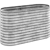 vidaXL Lit surélevé de jardin Acier galvanisé Argenté