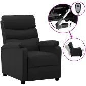 vidaXL Fauteuil relax électrique noir similicuir