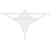 Obsessive Luiza - string femme - motif tulipe - blanc