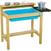 Tp Toys Cuisine D'exterieur En Bois Tp Early Fun Pour Enfants Inclus Avec Accessoires De Jeux - Norme Fsc Dim L67 X L35 X H58