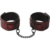 Fifty Shades of Grey - menottes de cheville réglables - cuir noir rouge